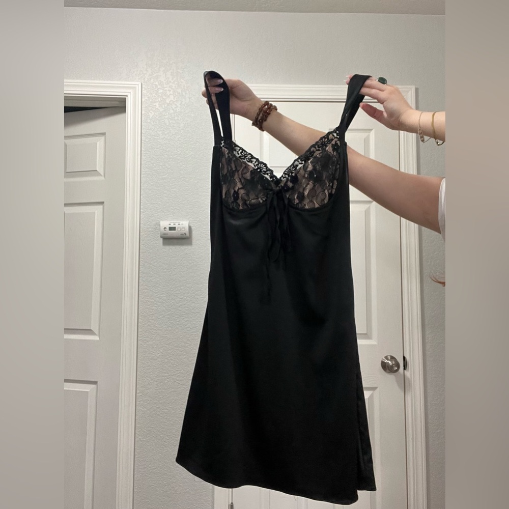 Vintage Satin Slip Mini Dress